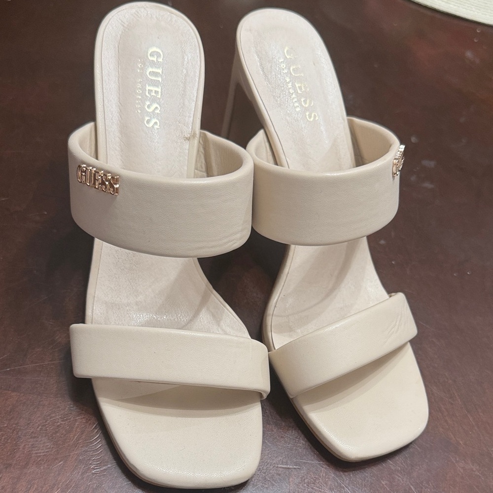 Guess Women's Cream Heels
